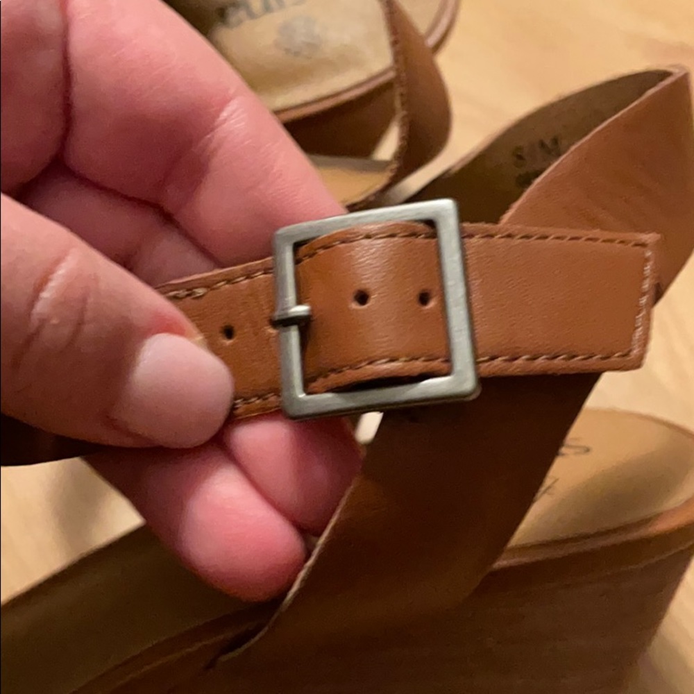 Susina Terra Wedge Sandal Brown Leather - Picture 5 of 14